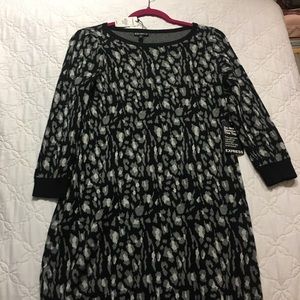 Print sweater dress